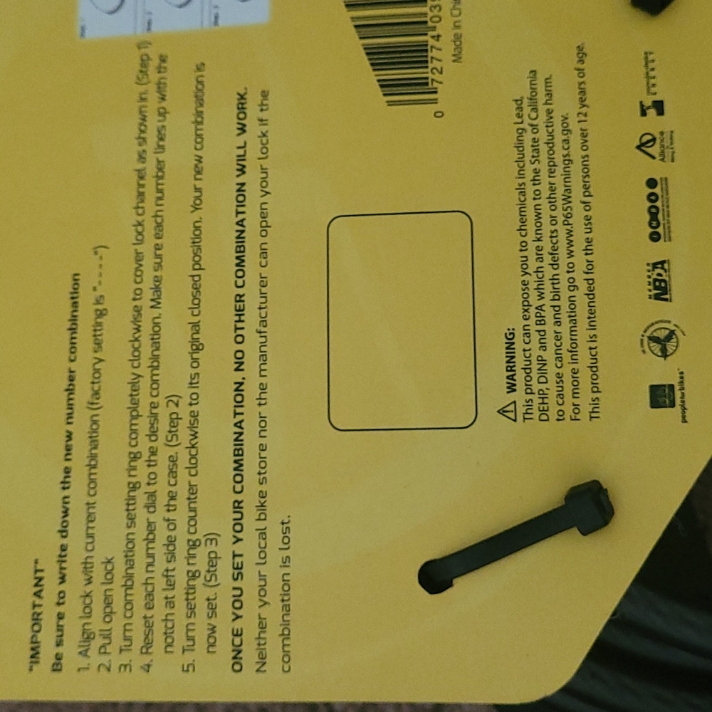 Sunlite Resettable Combo Lock - Picture 7 of 7